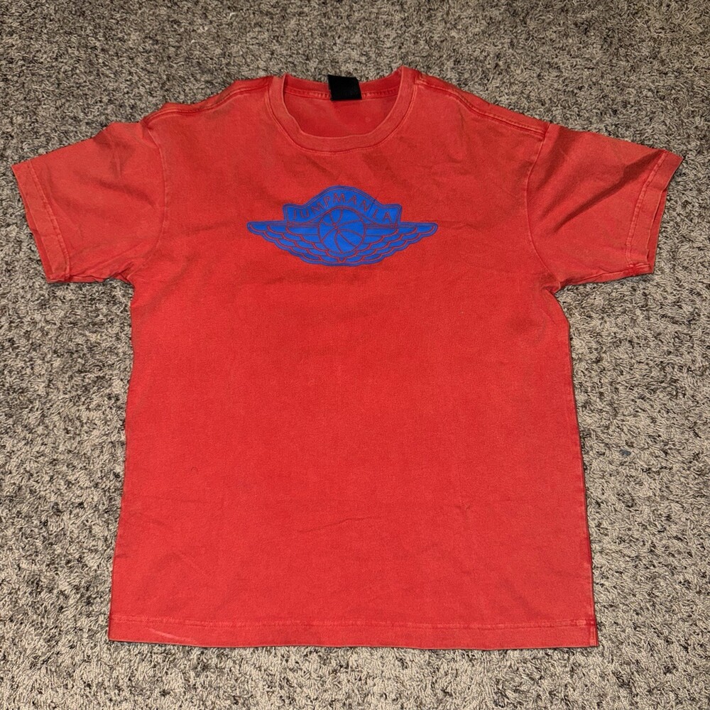 Jordan Brand Los Angeles UNION Wing Logo T-Shirt Red‎ Royal Blue Men Size Medium
